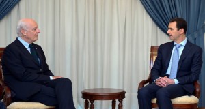 President al-Assad-Staffan de Mistura 1