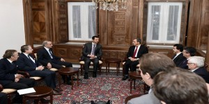 al-Assad- French delegation3