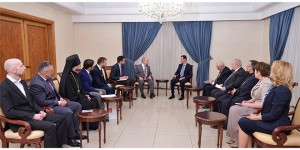 President al-Assad-Russian delegation