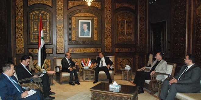 Interior Minister discusses with the Lebanese side facilitating the displaced repatriation
