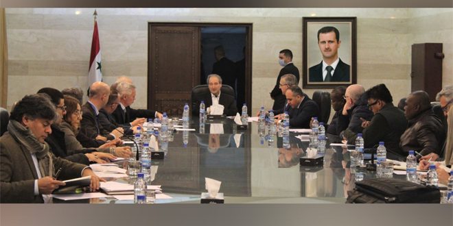 Mikdad : Syrian government ready to provide the required facilities for international aid