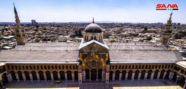 La majestuosa Gran Mezquita de los Omeyas en Damasco
