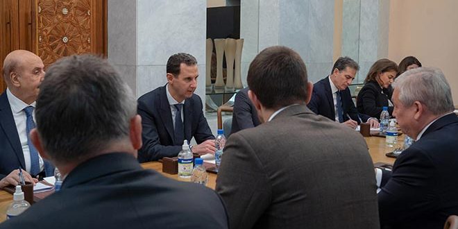 Presidente Al-Assad recibió al enviado del presidente ruso
