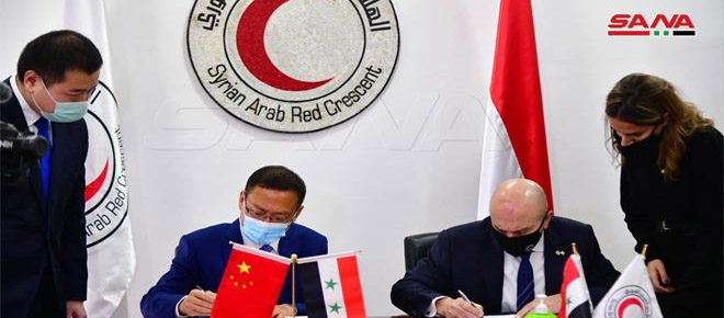 Media Luna Roja Siria recibió 2,520 toneladas de arroz donadas por China