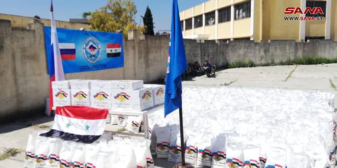 Militares rusos entregan ayuda humanitaria a familias necesitadas en provincia costera de Tartus