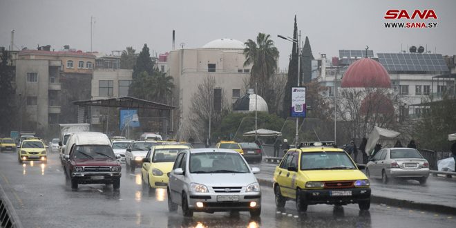 Lluvias en ciudad de Damasco
