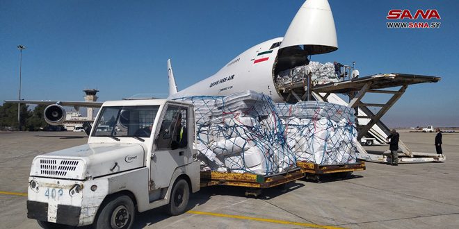 Llegan a Siria cuatro aviones cargados con ayuda humanitaria de EAU, Irán y Omán (+ fotos)