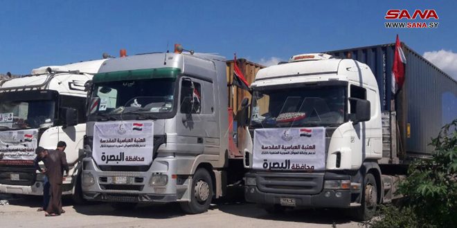 120 camiones iraquíes con ayuda humanitaria llegan a ciudad costera de Yableh