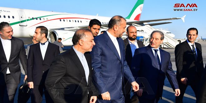 Canciller iraní llega a Damasco para reforzar relaciones entre ambos países