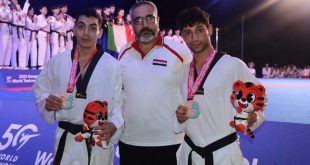 Medalla de Bronce para Siria en Campeonato Mundial de Taekwondo
