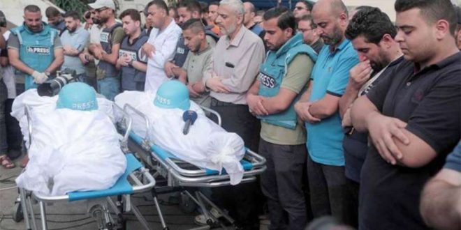 Nueve periodistas palestinos murieron en bombardeos israelíes en Gaza