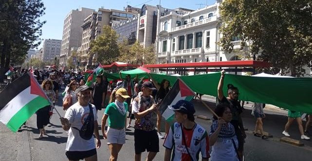 Movilizaciones en Chile en solidaridad con Palestina