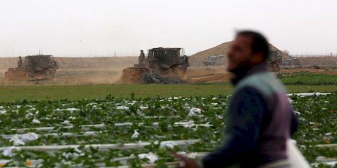 ادامه تجاوزات نیروهای اشغالگر به کشاورزان فلسطینی در نوار غزه