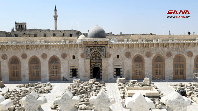 ادامه مرمت مسجد اموی در حلب 23-6-2022