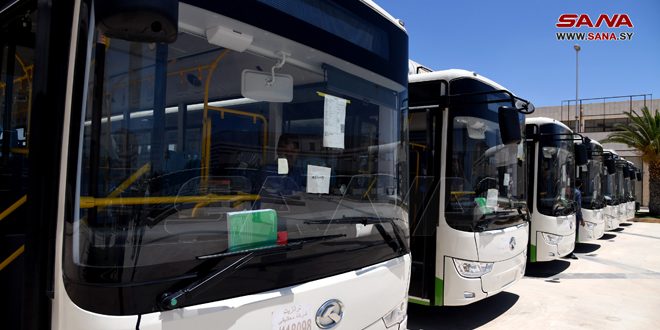 سوریه 100 اتوبوس اهدایی جمهوری خلق چین را تحویل گرفت