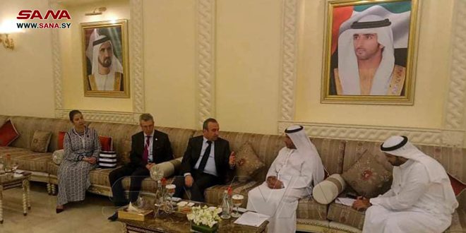 دیدار وزیر مخلوف با رئیس سازمان جهانی اقتصاد سبز در دبی