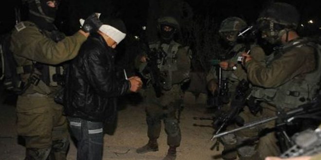 Les forces d’occupation arrêtent 4 Palestiniens en Cisjordanie