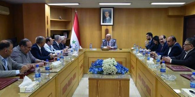 Salem examine avec la Chambre de commerce syro-iranienne le développement des relations commerciales et d’investissement