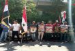 Митинг солидарности с палестинскими заключенными перед штаб-квартирой ООН в Дамаске 