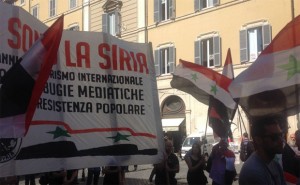 İtalya Parlamentosu Önünde Suriye'ye Destek Eylemi 2