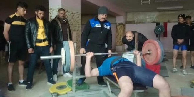 إقامة بطولة المحافظة للناشئين بالقوة البدنية في حمص