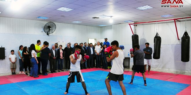 افتتاح نادي الشهيد باسل الأسد الرياضي في المدينة الجامعية بدمشق