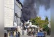 إخماد حريق في ساحة مديرية الاتصالات في طرطوس