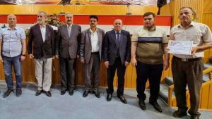 نقابة عمال الدولة والبلديات والسياحة في حماة تكرم 100 من عمال المؤسسات الخدمية