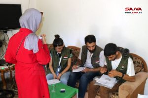 توزيع مساعدات لطلاب من محافظة الرقة قاطنين في اللاذقية – S A N A