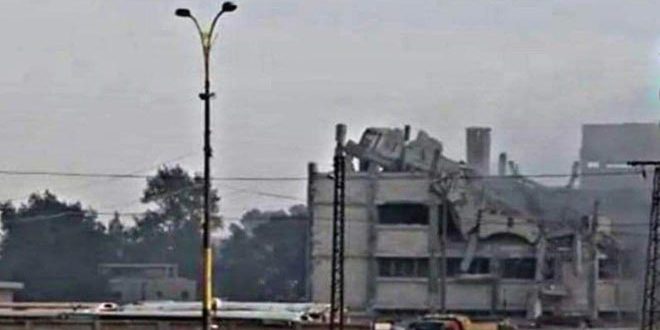 US occupation warplanes destroys Technical Institute building in Hasaka city