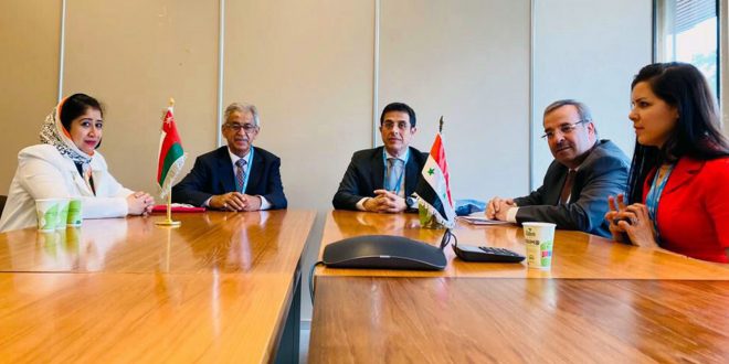 Health Minister discusses cooperation with his UAE, Oman, Palestine and Belarus counterparts in Geneva
