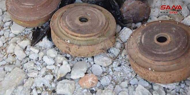 Three children were injured in a blast of landmine left behind by terrorists, Daraa countryside