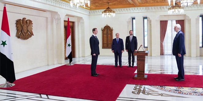Before President al-Assad, Al-Jaafari sworn in as Syria’s Ambassador in Moscow