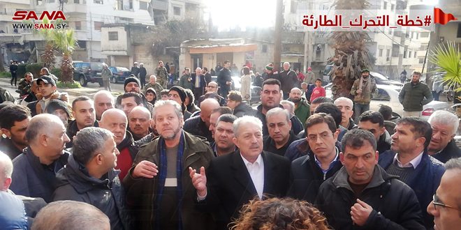 Prime Minister inspects rescue operations and removal of rubble in the city of Jableh