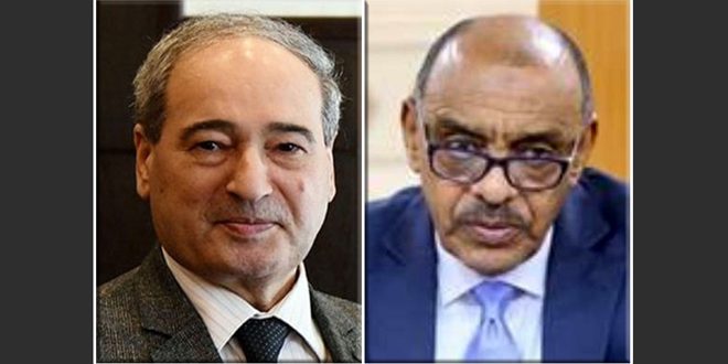 Syria, Sudan discuss bilateral relations and means to strengthen them
