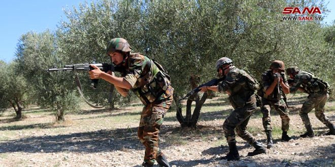 Syrian Arab Army units repel a terrorist attack in the countryside of Aleppo and Idleb