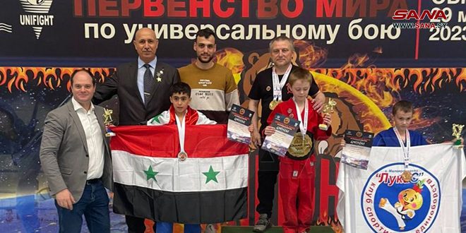 Syria wins a silver medal in the World Championship of Martial Arts in the sport of Unifight in Russia