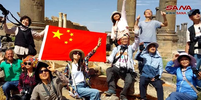Chinese tourist group visits Busra al-Sham city