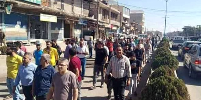 Demonstrations still flared up against US-backed QSD militia, Qamishli