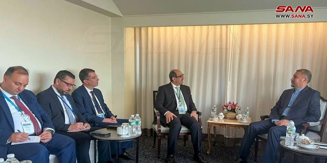 Sabbagh meets with Amir Abdollahian, Pedersen, and Ghebreab on the sidelines of the UNGA 78