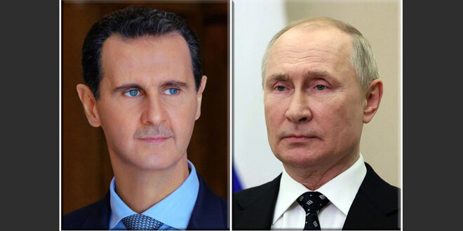 Presidents al-Assad, Putin exchange congratulations on 80th anniversary of establishment of diplomatic relation