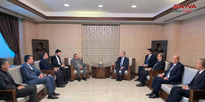 Mikdad meets with Iranian Foreign Minister’s Senior Advisor for Special Political Affairs