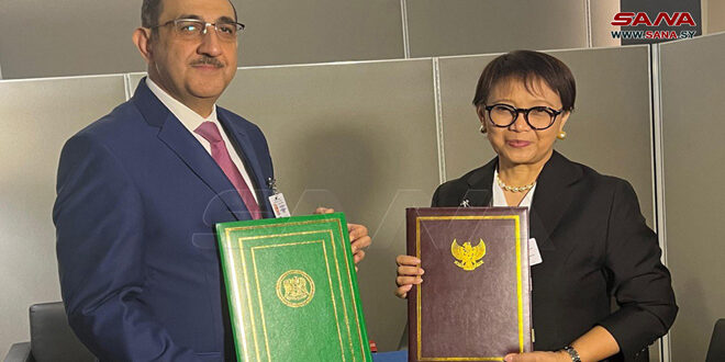 Syria, Indonesia sign a visa-free agreement for diplomatic and service passport holders