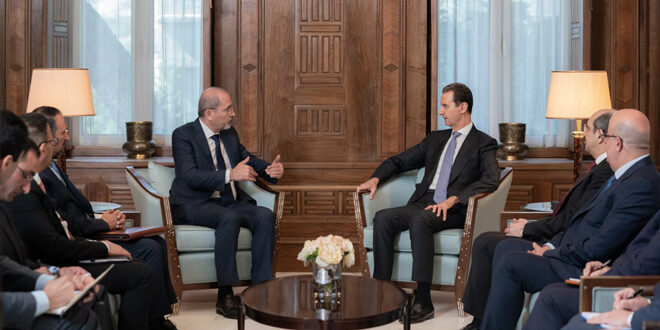 President al-Assad discusses with Jordanian Foreign Minister bilateral relations and the return of Syrian refugees