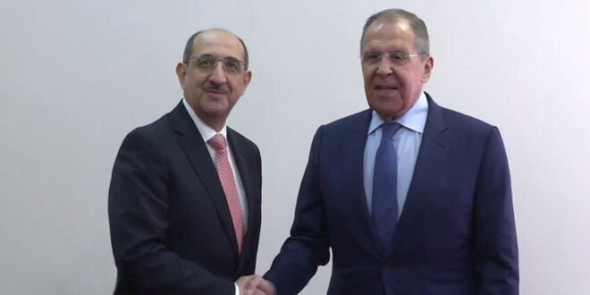 Sabbagh, Lavrov discuss developments in the region, the need to stop Israeli aggression