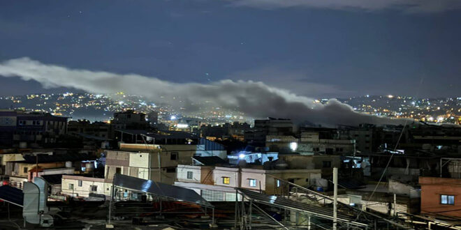 Israeli enemy aircraft destroys a number of buildings in southern suburb, Lebanon