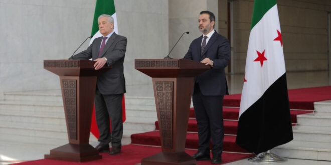 Foreign Minister al-Shaibani holds press conference with Italian counterpart Tajani