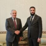 Leader al-Sharaa meets with Italian delegation headed by Foreign Minister Tajani
