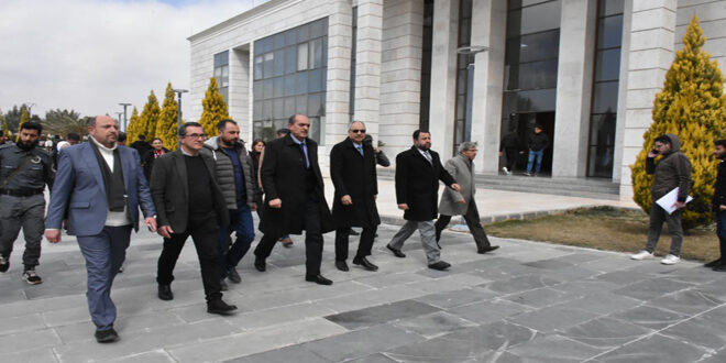 Minister of Higher Education inspects examination process at the Syrian Private University