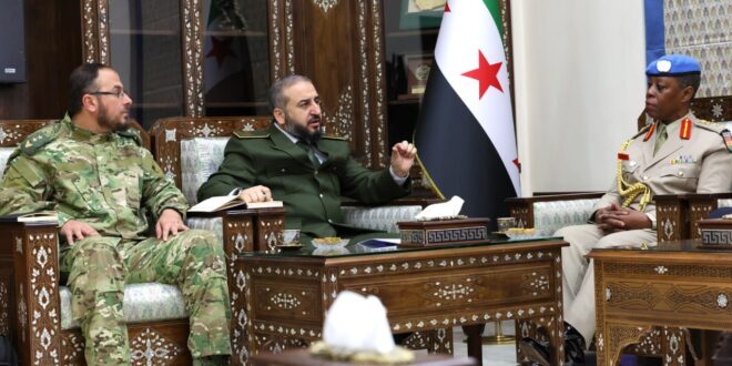 Defense minister receives delegation from the UN Disengagement Observer Force (UNDOF)